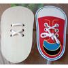 1 Piece Kids Cute Wooden Shoes Puzzles Toys Children Montessori Early Learning Tie Shoelaces Puzzles Wood Beads Lacing Board
