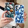 Эстетичный Чехол для Телефона с Камушками для Samsung Galaxy S25 S24 S23 S22 S21Plus FE Ultra Прозрачный Цветной Чехол Чехлы для Телефонов