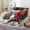 1PC Cristiano Ronaldo Patterned Flannel Blanket Suitable For All Seasons for Home Decor Warmth and Comfort Gifts Holiday Present