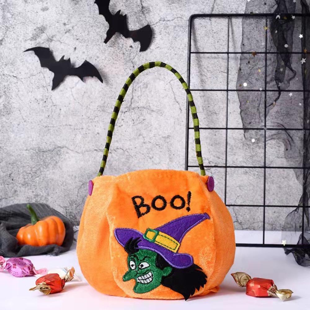 Trick Or Treat Candy Bag Halloween Gift Basket Cute Tote Bag Kids Gifts