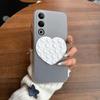 Чехол-присоска в форме сердца для телефона Vivo V70 FE, полупрозрачный матовый, ударопрочный, из мягкого ТПУ