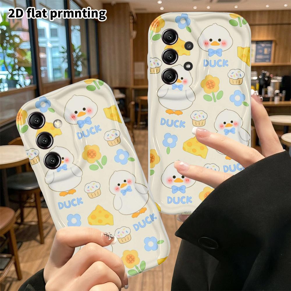 Phone case: 2D flat Samsung Galaxy A34 A35 M05 M06 S20 S22 S21 FE Plus 5G protective case, full-print ducks, perfect Christmas and Halloween holiday g