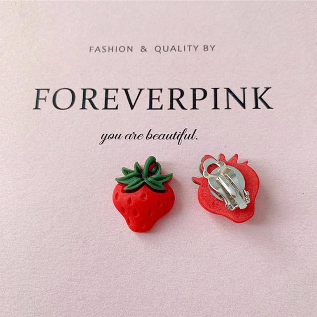 Милые серьги-гвоздики с фруктами, клубникой, для женщин, сладкие летние корейские украшения для ушей с бананом, персиком, виноградом, ананасом, смолой, подарки на вечеринку