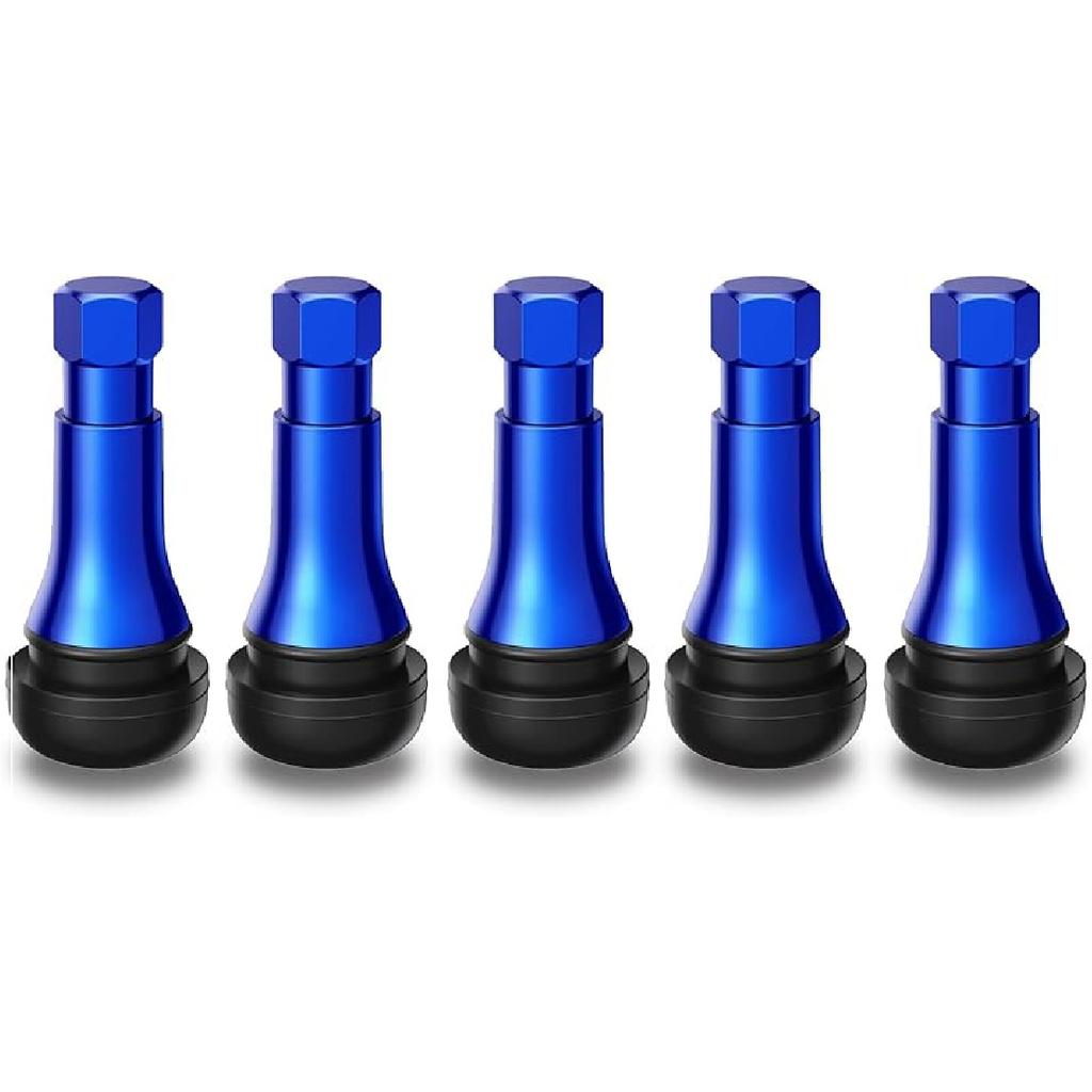CKAuto TR413AC Chrome Rubber Snap-In Tire Valve Stems (5 Pack)