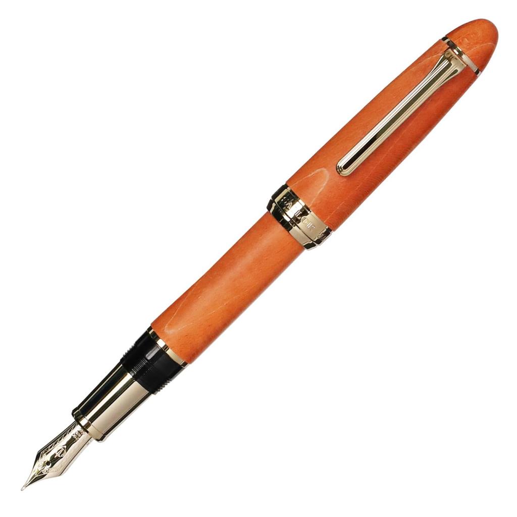 SAILOR Hard Maple Fountain Pen Vermilion Fine-Medium 21K Nib 10-7830-373