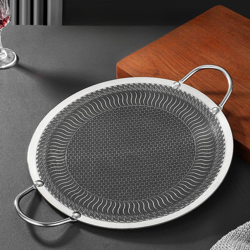 Home Outdoor Stainless Steel Barbecue Plate, Korean Style Teppanyaki Induction Cooker, Can Be Used To Fry Baking Tray with Fire