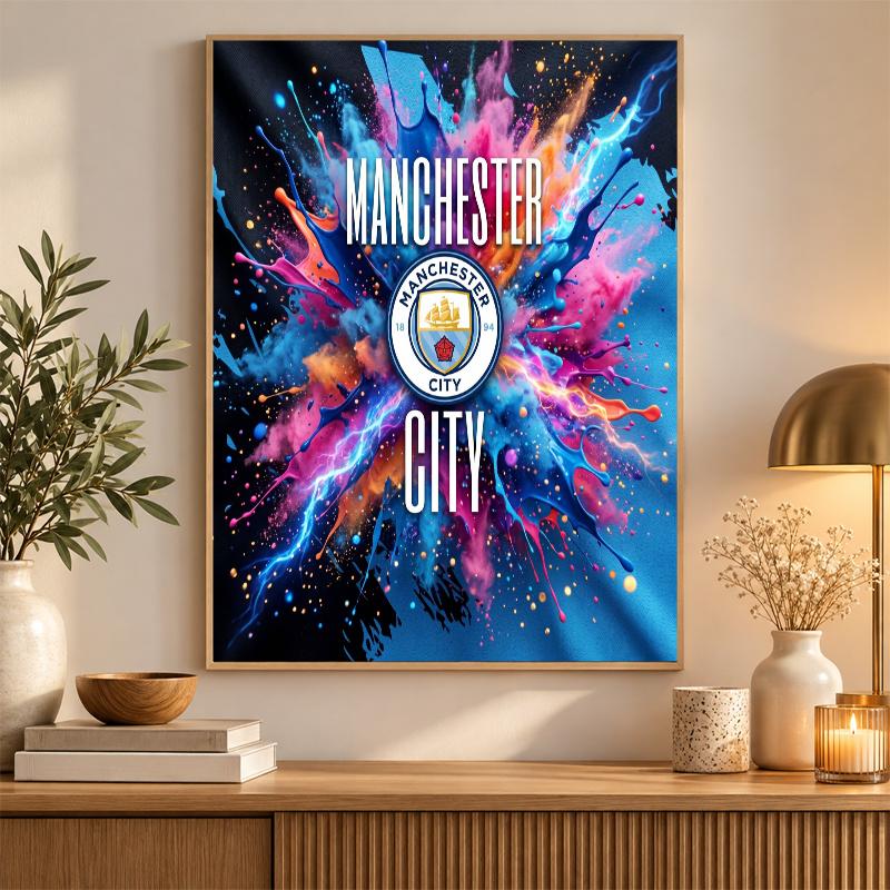 Manchester City Diamond Painting Kit 5D Full Drill DIY Diamond Mosaic Wall Art Home Decor