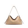 New Shoulder Bag Niche Cowhide Rhombus Messenger Bag Women's High-end Fashion Leather Woven Handbag