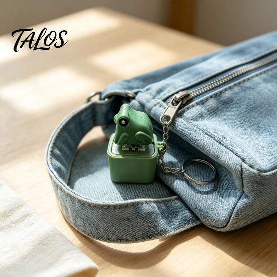 Брелок-кнопка со звуком чайки и лягушки Talos, Креативная игрушка-пищалка для снятия стресса со звуками животных и светодиодной подсветкой, Перезаряжаемая пищалка-игрушка для детей и взрослых