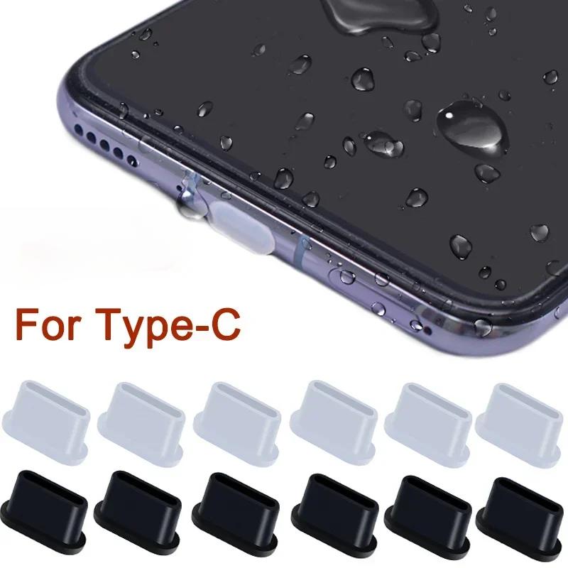 200pcs/bag Silicone Dust Plug for USB Type C Charging Port Mobile Phone Dustproof Water-proof Protector Cover Cap for Samsung