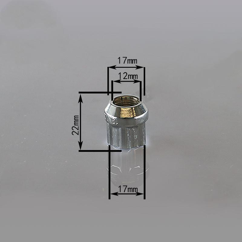 Открытый Колесный Гайка-Болт Замок M12*1.25, M12*1.5, 14*1.5 Колесные Замки-Гайки Открытый Конец Выпуклые Желудь Хром
