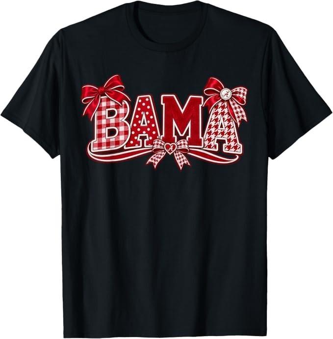 Футболка Alabama Coquette Bow AL Винтажный Спортивный Красный Дизайн