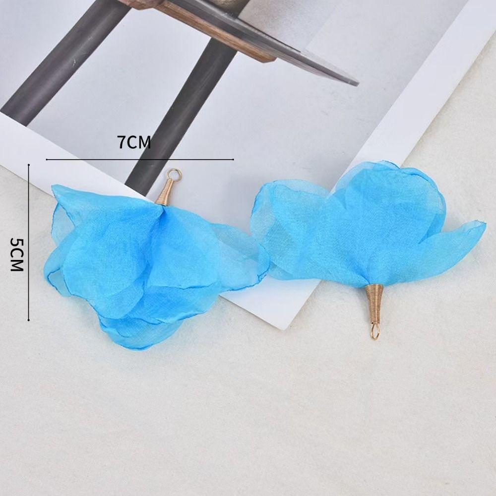 10Pcs 5cm Size DIY Earring Charms Flower Shape Handmade Earring Accessories For Jewelry Making