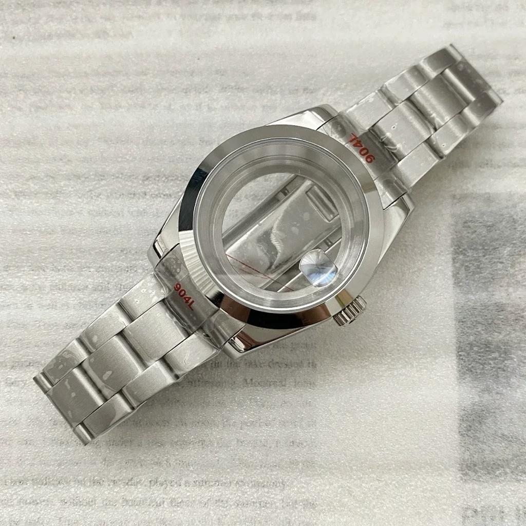 Dog Tooth Style 36mm 40mm NH34 NH35 NH36 NH38 ETA2824 Watch Case Waterproof Sapphire Crysta 904L Steel Watchband Bracelet Cover