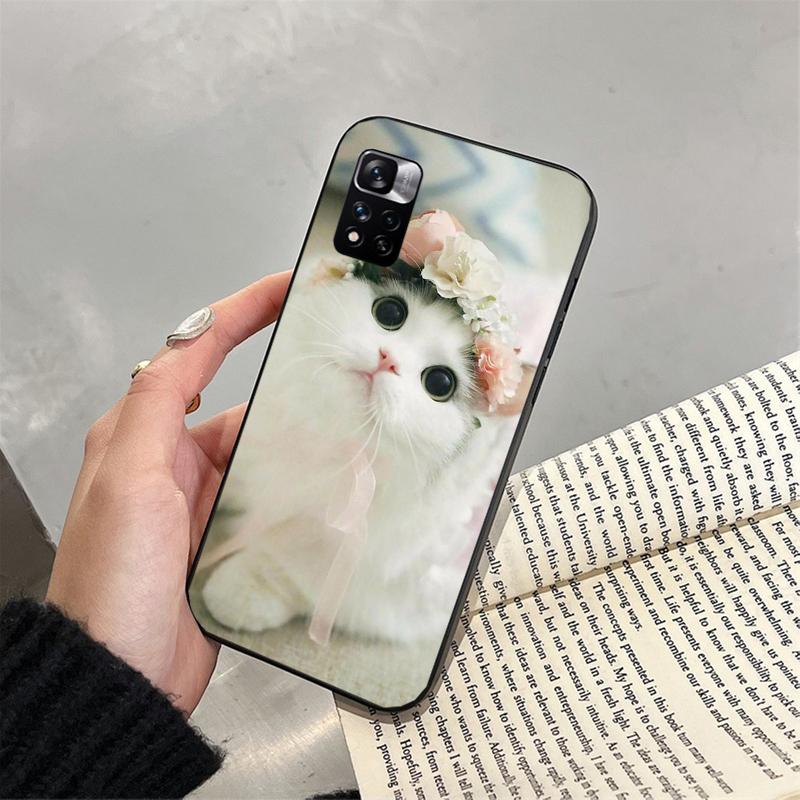 Милый чехол для телефона с кошкой для Xiaomi Redmi note 13 12 Pro 11S 11 10 Pro 10S 12S Redmi 13 14C 10 13C