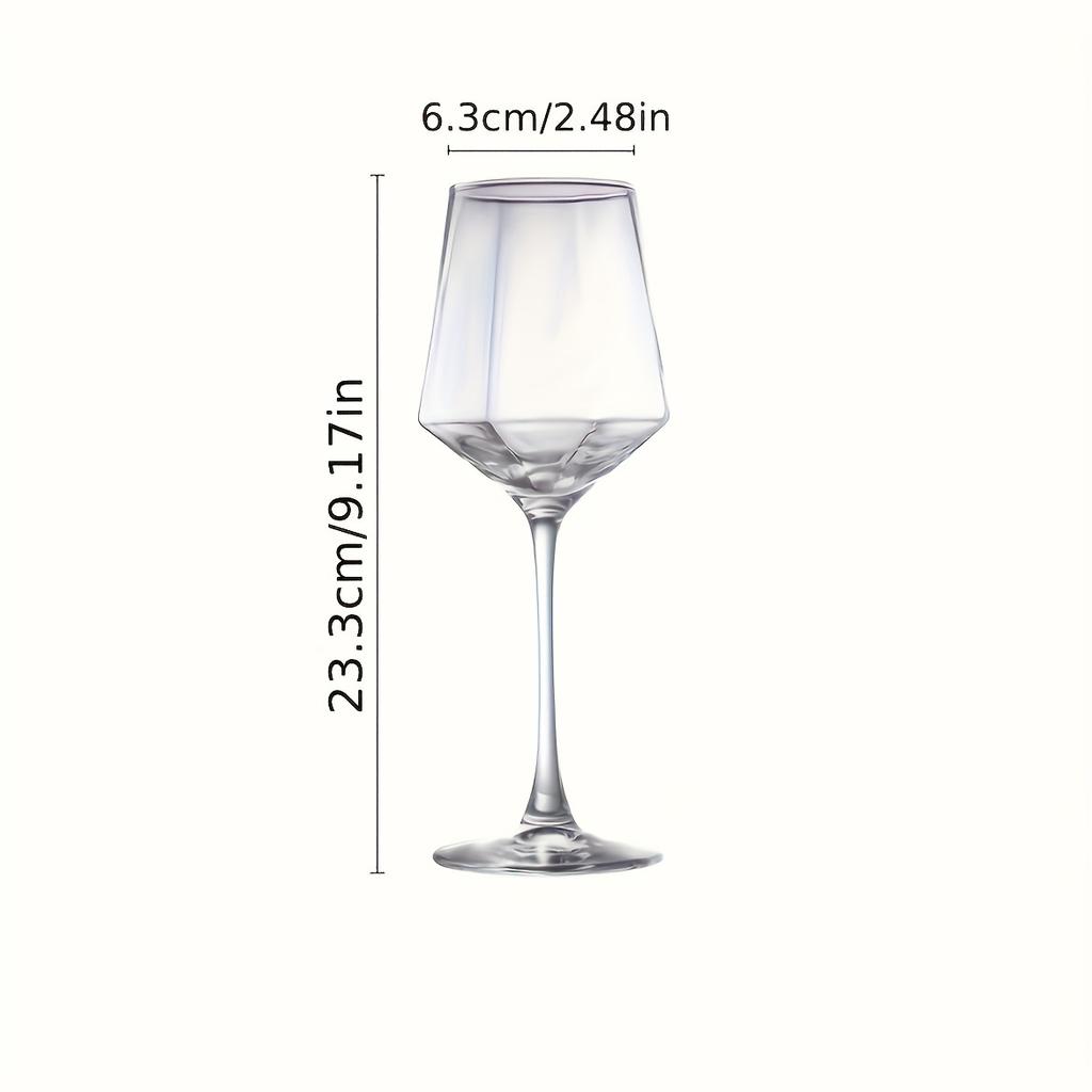 2/4 шт. Геометрические бокалы для вина 13,86 унций, бокал для шампанского, для виски, коктейлей, для бара, паба, клуба, ресторана и домашнего использования, посуда для напитков
