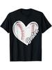 Boston Vintage Baseball Fans Men Boys Baseball Heart Unisex T-Shirt Gift