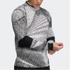 adidas Pk Gradation Stripe Back Половина молнии Slim Fit вязаный свитер Мужские топы Серый HM7625