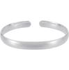 Простой браслет-манжета в корейском стиле из посеребренной белой меди