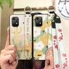 Oil Painting Flower Phone Case For UMIDIGI Bison X20 Wristband Wrist Strap Kickstand Soft Case Ring Protective Durable
