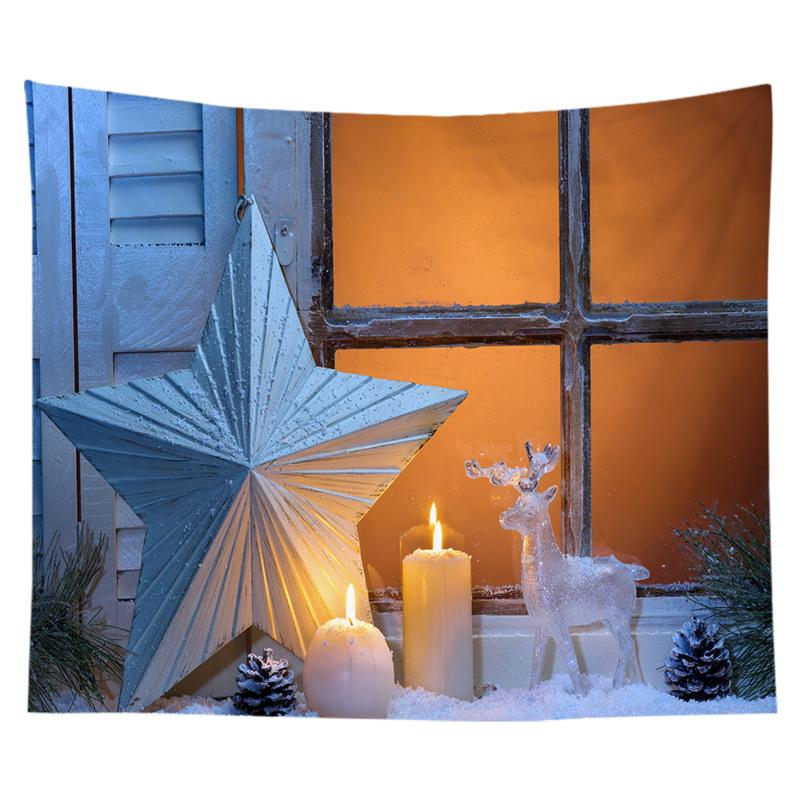 Украшение дома гобелен с рождественским принтом, гобелен для гостиной, спальни, прикроватная тумбочка для гостиной, настенный декор, фон, ткань