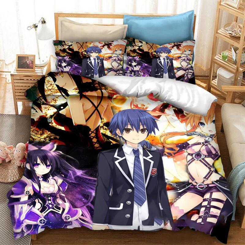 3D печать аниме Date A Live комплект постельного белья для мальчиков и девочек Twin Queen Size пододеяльник наволочка кровать дети взрослые мода домашний текстиль