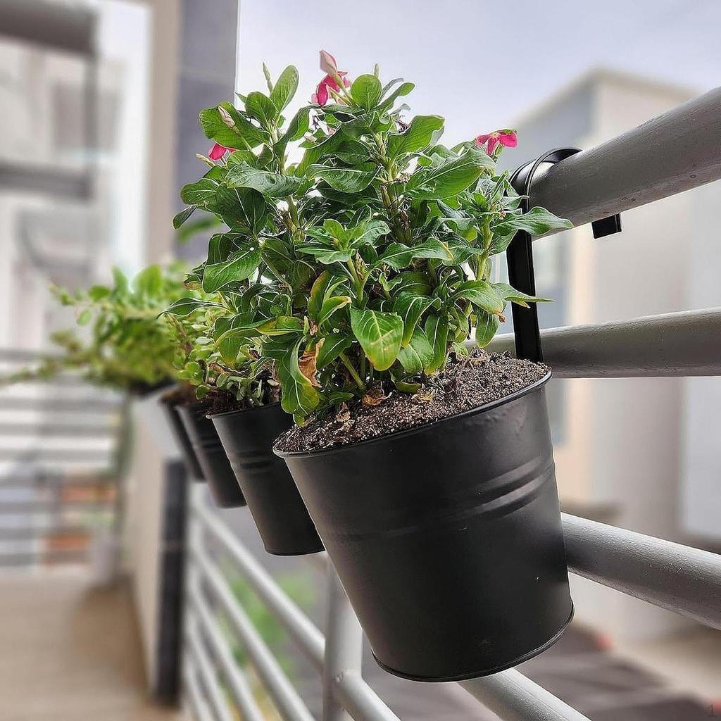 Подвесной держатель для цветочного горшка с крючком для хранения чеснока, железное ведро для кашпо