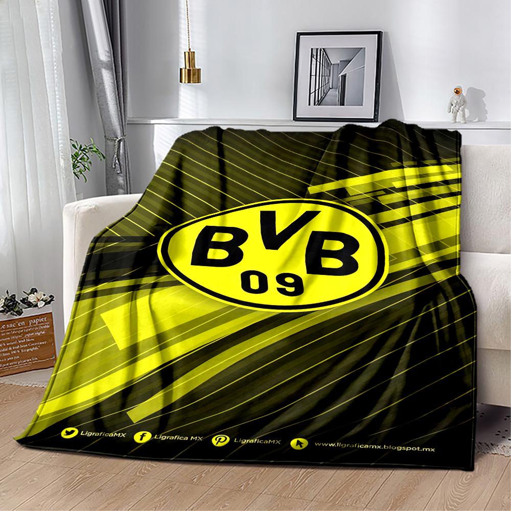 Borussia Dortmund Blanket Warmthful Decor Great For Couch Chair Office Chair Four Seasons Multipurpose Playful Design