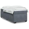 Maison Exclusive - Sommier À Lattes De Lit Et Matelas Gris Foncé 90x190 Cm Velours