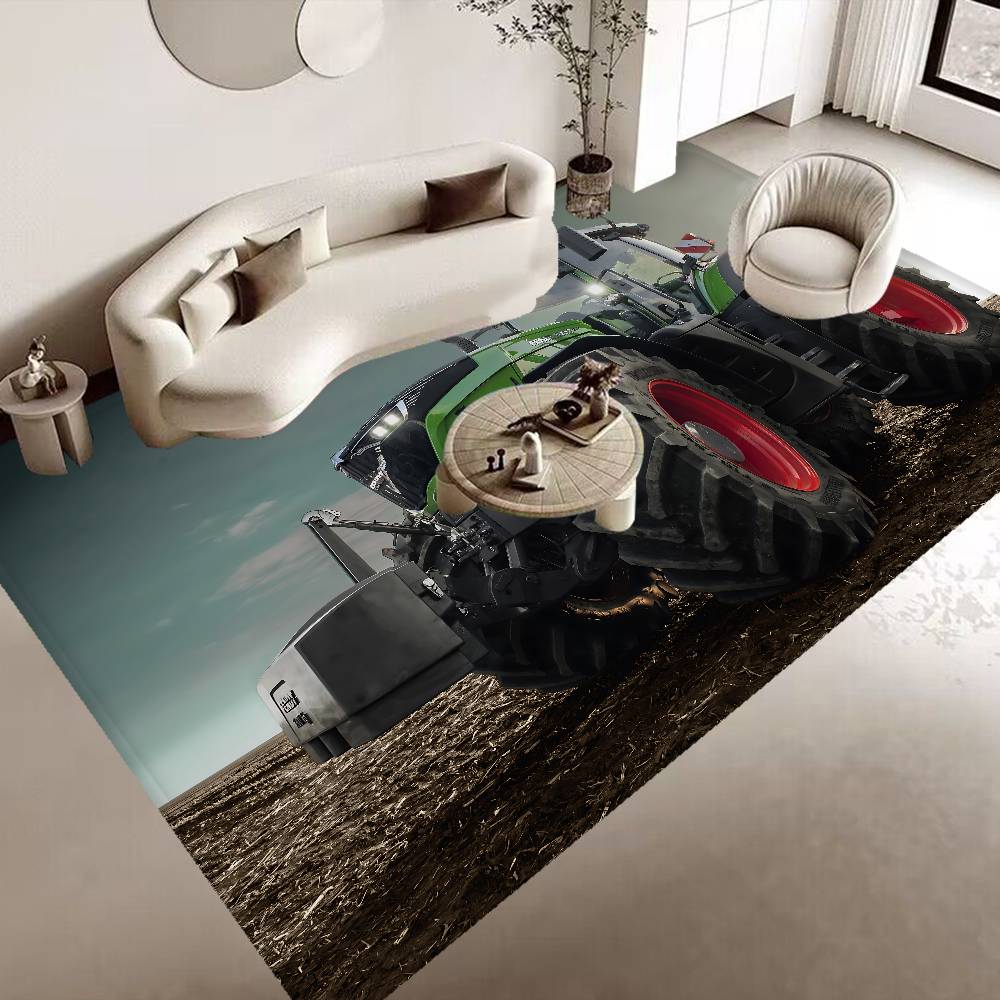 Fashion Farming Tractor Fendt Hallway Carpet Non-Slip Laundry Room Mat Laundry Decor Balcony Child Living Room Toilet Rug