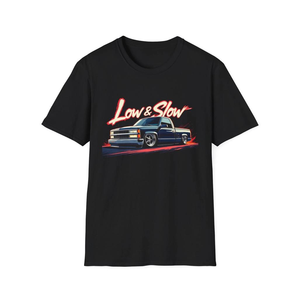 Chevy 1500 OBS T-Shirt Low & Slow Slammed Pickup Truck Graphic Tee Custom Truck