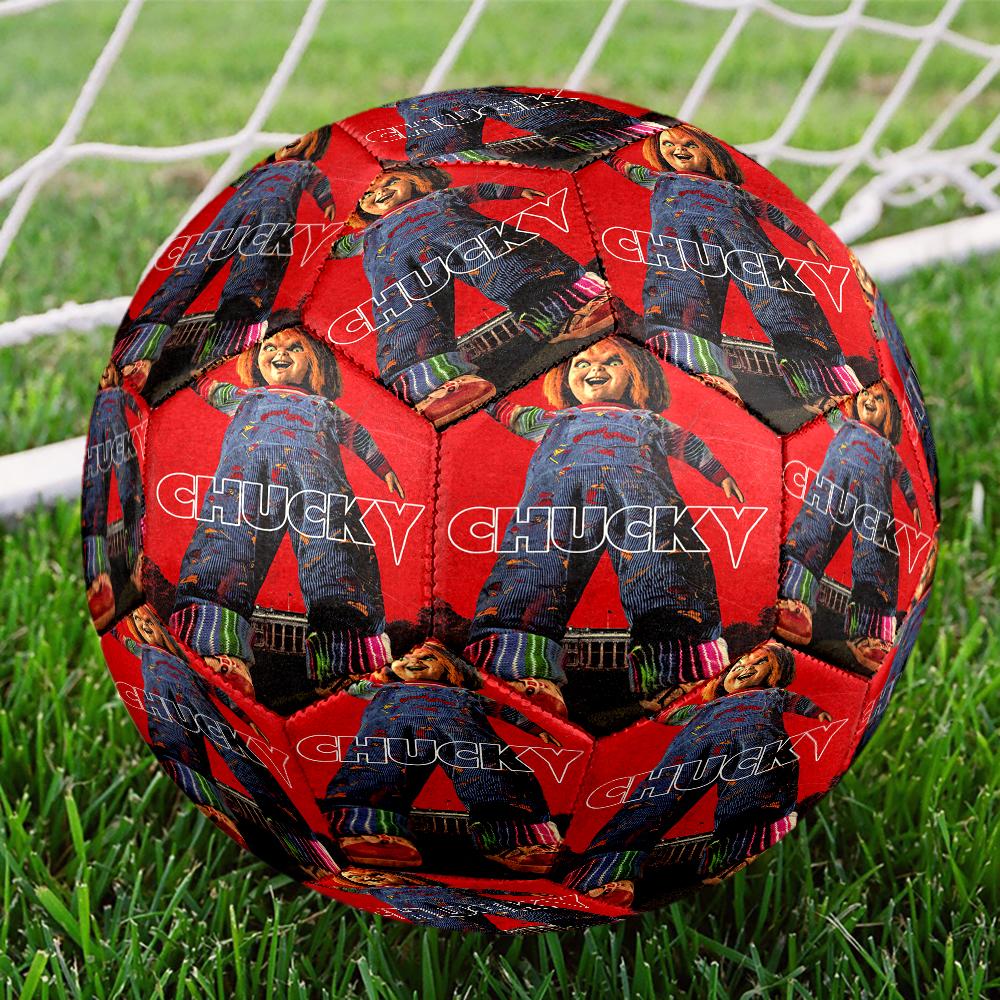 Chucky Theme Size 5 Soccer Ball, Suitable for Both Indoor and Outdoor Matches, a Gift Suitable for Everyone.