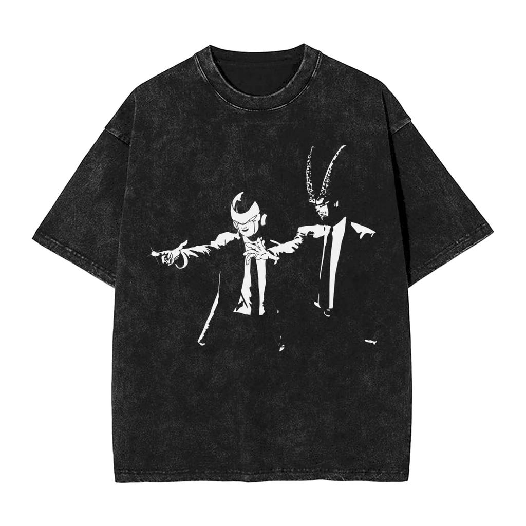 Dragon Ball Saiyan Gym T Shirts Hip Hop Washed Harajuku TShirts Anime Dbz Vintage for Men Women Streetwear Summer Tee Shirt