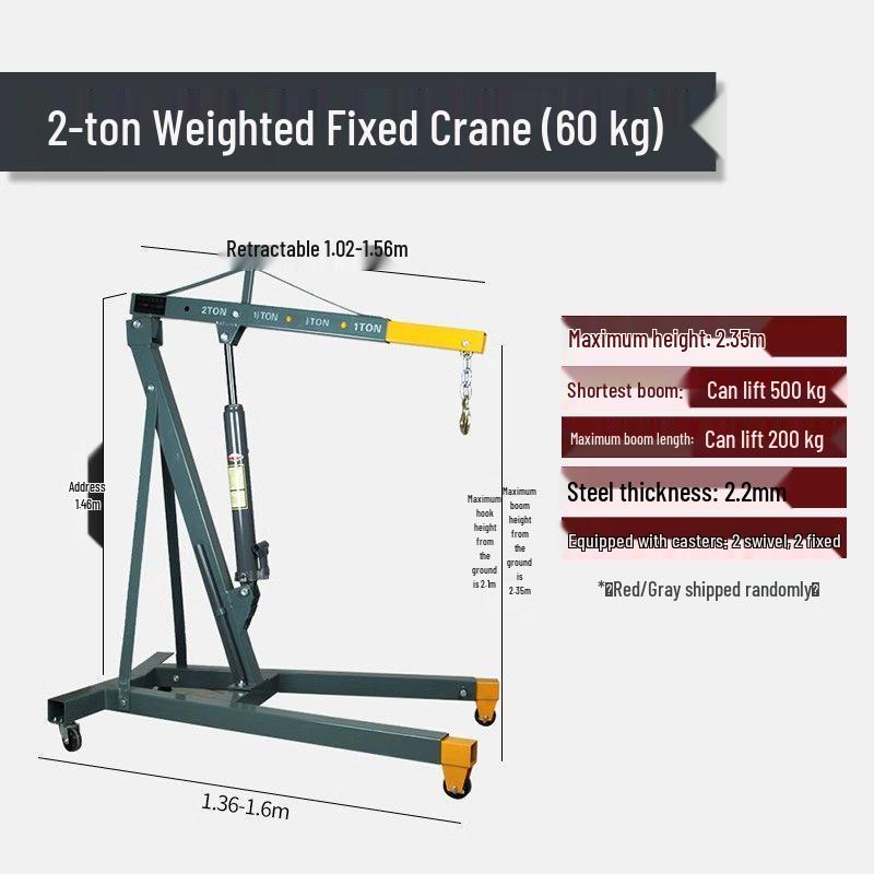 Hydraulic Engine Lifting Hoist & Rotating Mobile Crane for Auto Repair and Maintenance