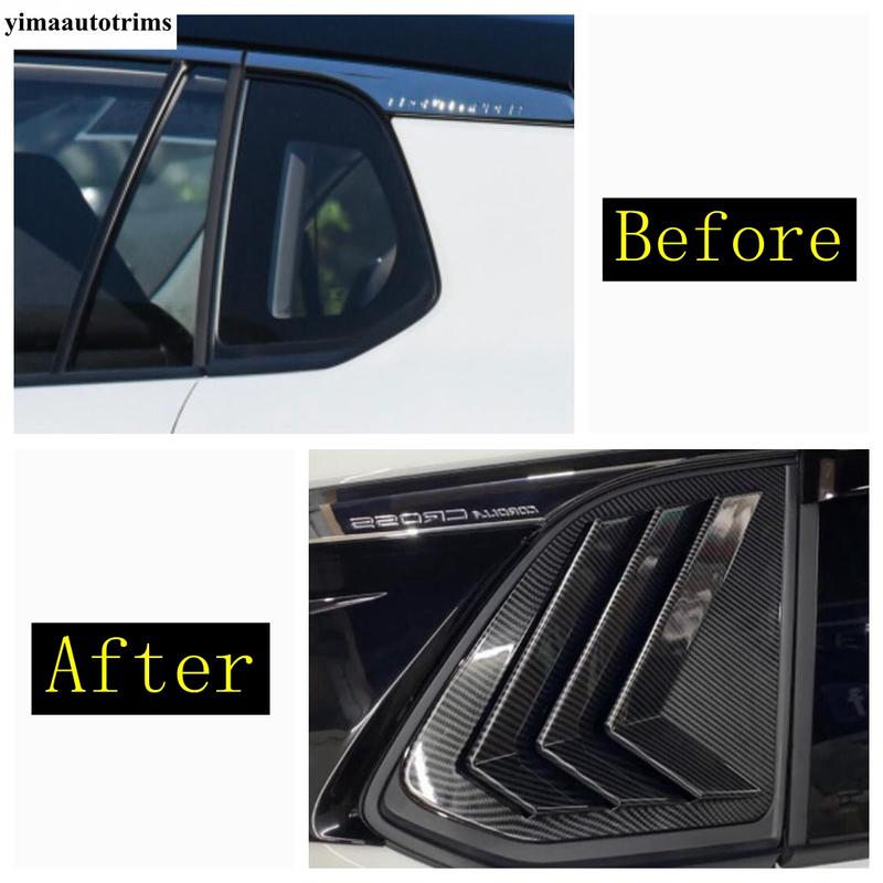 Rear Window Louver Shutter Sun Shade Side Vent Panel Decoration Cover Trim Accessories For Toyota Corolla Cross XG10 - 2025