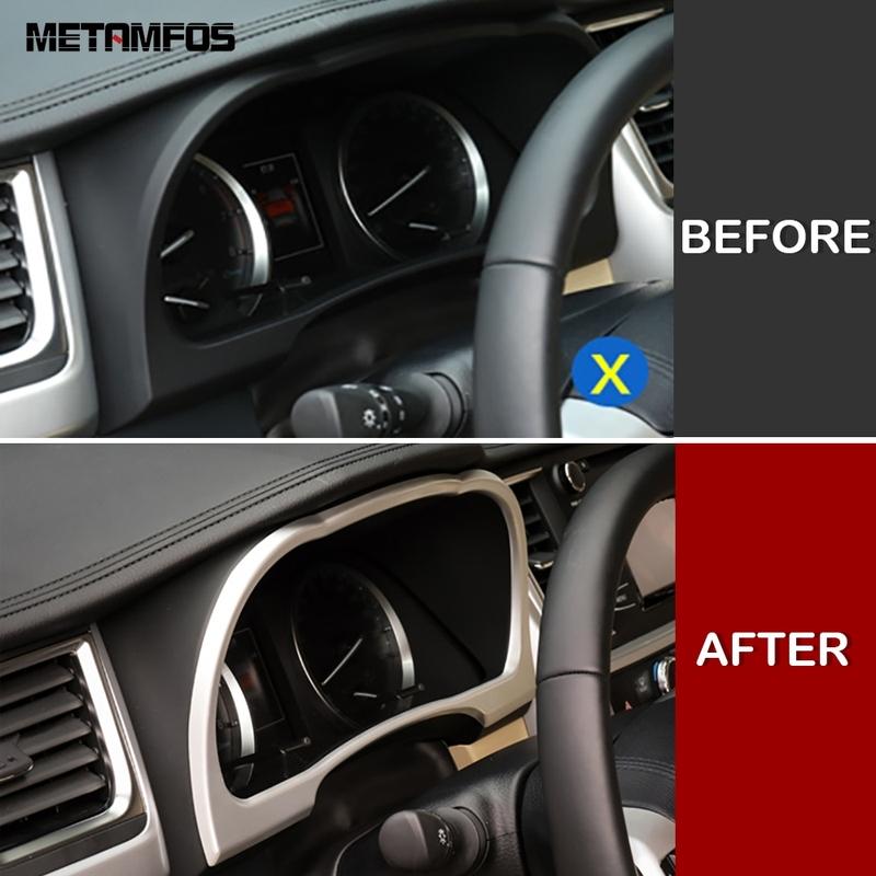 Accessories For Toyota Highlander 2014-2016 2017 2018 Matte Interior trument Board Dashboard Cover Trim Decoration Frame