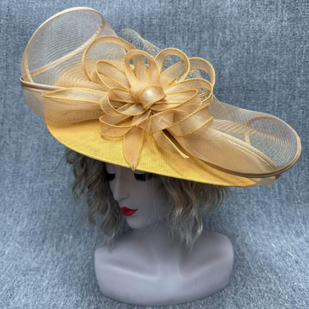 New cm hat rose five-petal flower beads flower bridal top hat veil headgear hair accessories hairpin