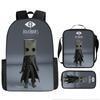 Little Nightmares Anime School Backpack Set Kids - 17 Inch Oxford Fabric Dual-Strap Bag With Crossbody Pouch Pencil Case