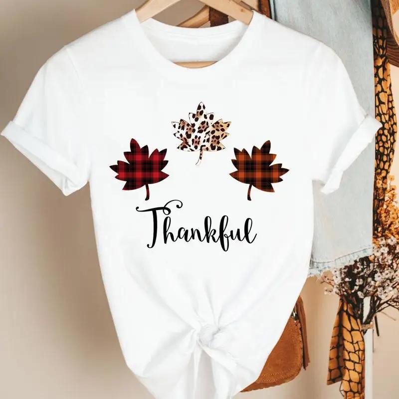 Fashion Womens Pumpkin Spice Coffee Thanksgiving Halloween Casual Crew Neck Short Sleeve Tshirt Women T Shirt