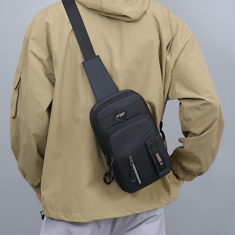 Мужская уличная нагрудная сумка - Стильная нейлоновая сумка через плечо - Повседневная многофункциональная спортивная сумка-слинг