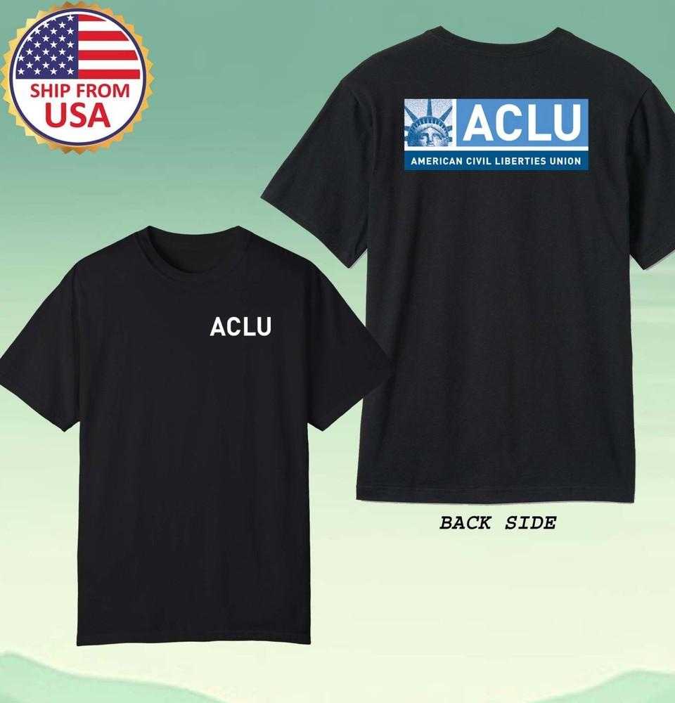 ACLU American Civil Liberties Union Men#039;s Black Size S5XL Unisex T-Shirt