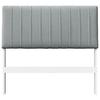Upholstered Headboard Light Grey 100 cm Solid Pine Wood