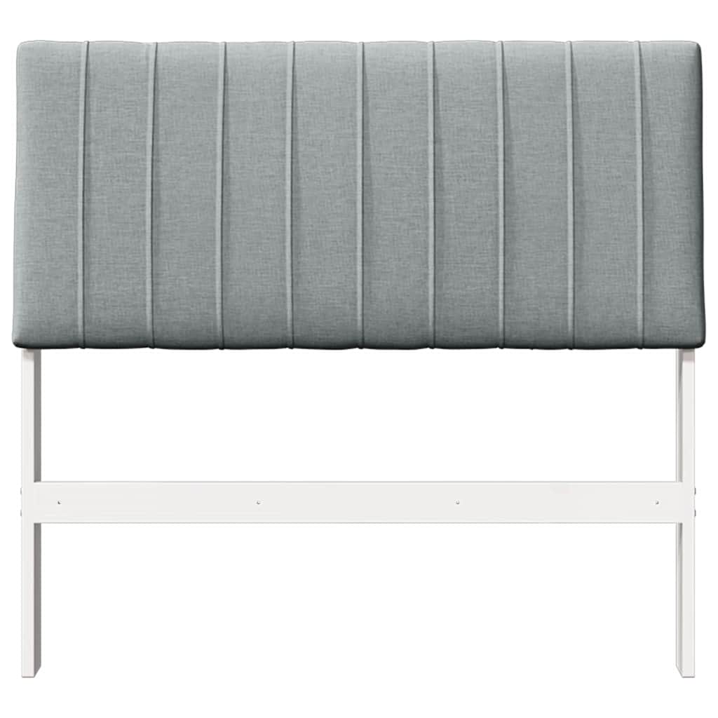 Upholstered Headboard Light Grey 100 cm Solid Pine Wood