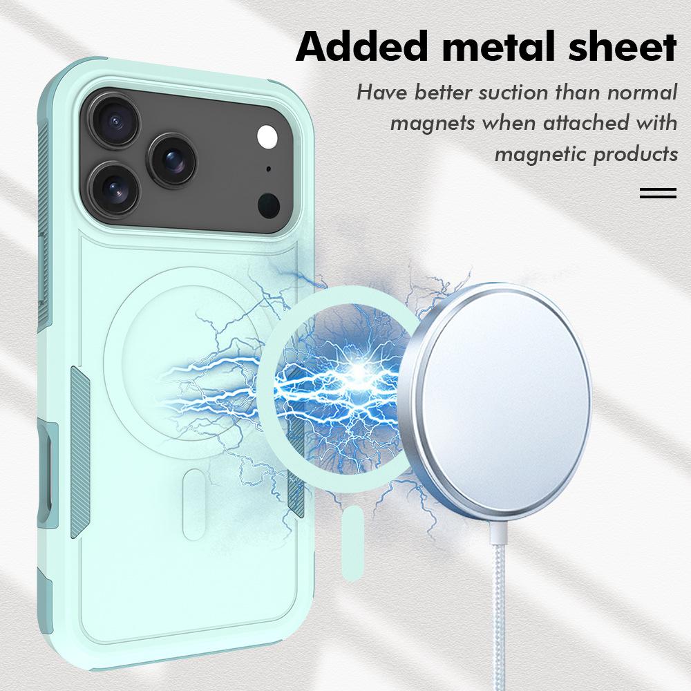 Подходит для 17Air Apple Чехол для мобильного телефона Магнитный Iphone16pro Утолщенный по углам 15pm Противоударный Жесткий чехол для мобильного телефона
