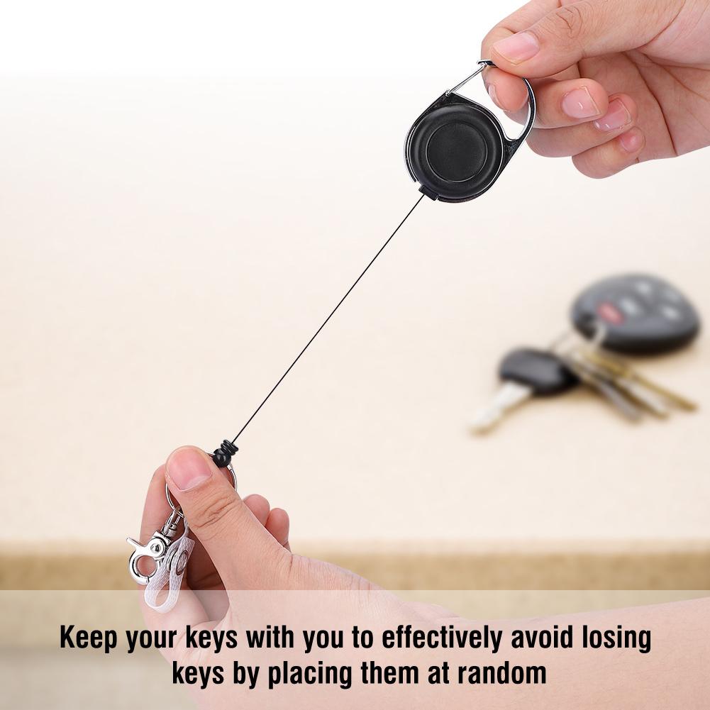 60см Нейлоновый трос Выдвижной брелок для ключей Брелок Отдача Брелок для ключей для использования на открытом воздухе