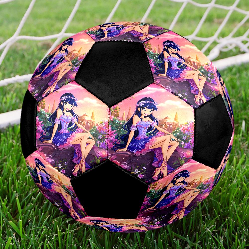 Winx Club Theme Size 5 Soccer Ball, Suitable for Both Indoor and Outdoor Matches, a Gift Suitable for Everyone.