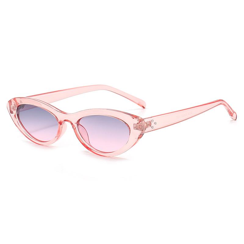 New European and American fashion women's sunglasses rice nails cat eye colorful sunglasses MN spot