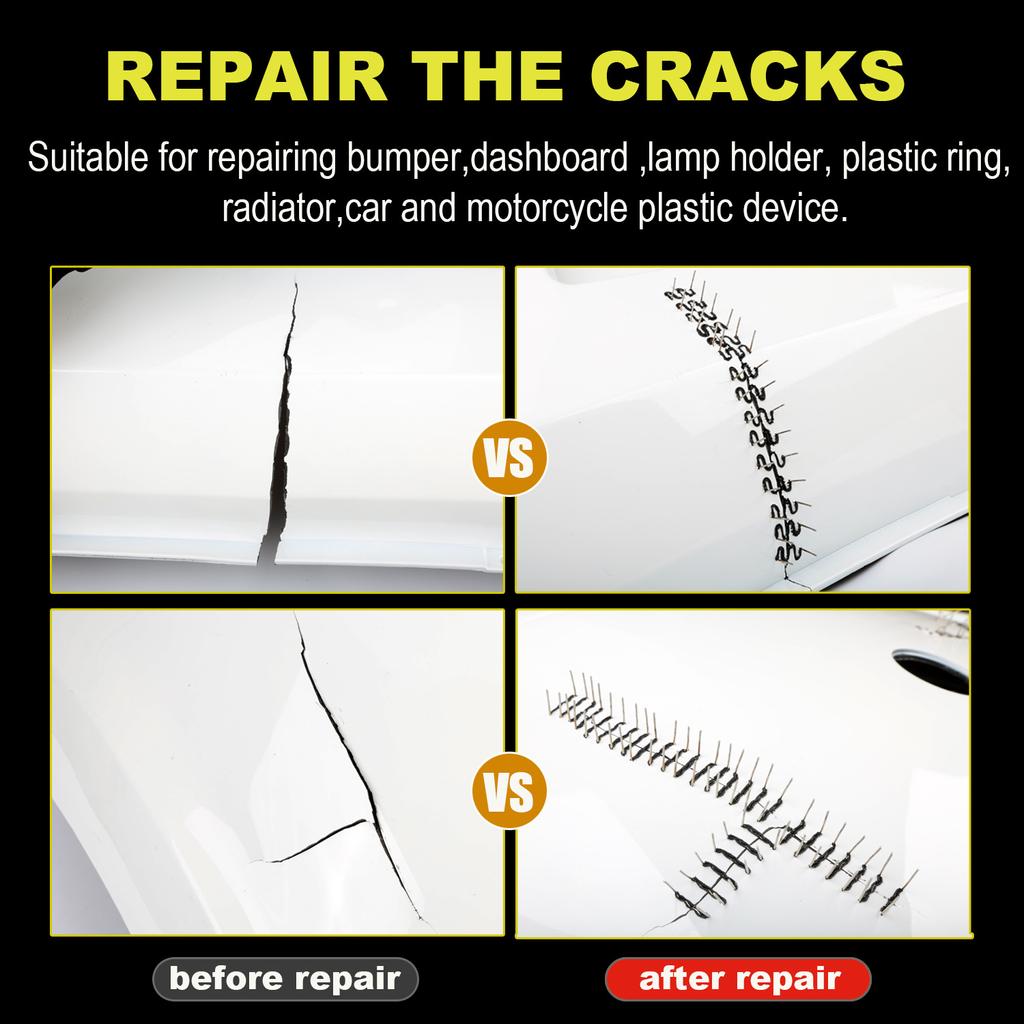 100 Вт Машина для сварки пластика Сварочный аппарат для пластика с 400 шт./1200 шт. скоб Горячий степлер Сварочный пистолет для ПВХ Инструменты для ремонта автомобильных бамперов