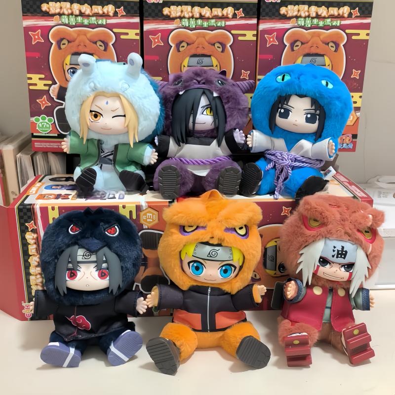 В наличии Eaki Naruto V2 Слепой бокс Shippuden Вечеринка Зверей Пижамы Naruto kawai Аниме Подвижная Фигурка Итачи Узумаки Рождественский Подарок