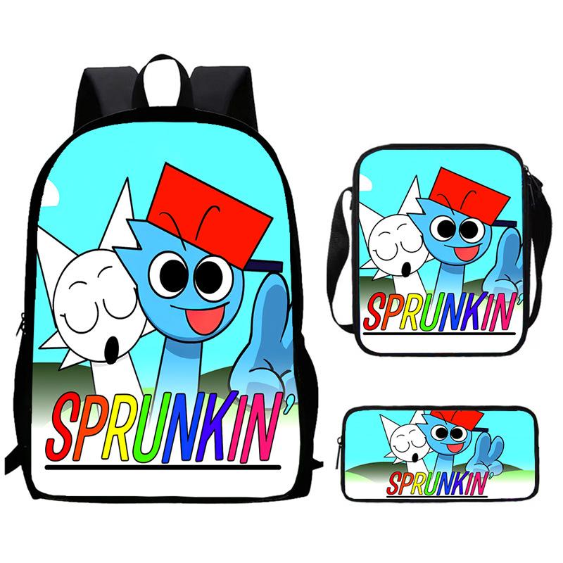 Ритм-бокс Sprunki, Рюкзак для игры и аниме, Школьная сумка для студента, Компьютерная сумка